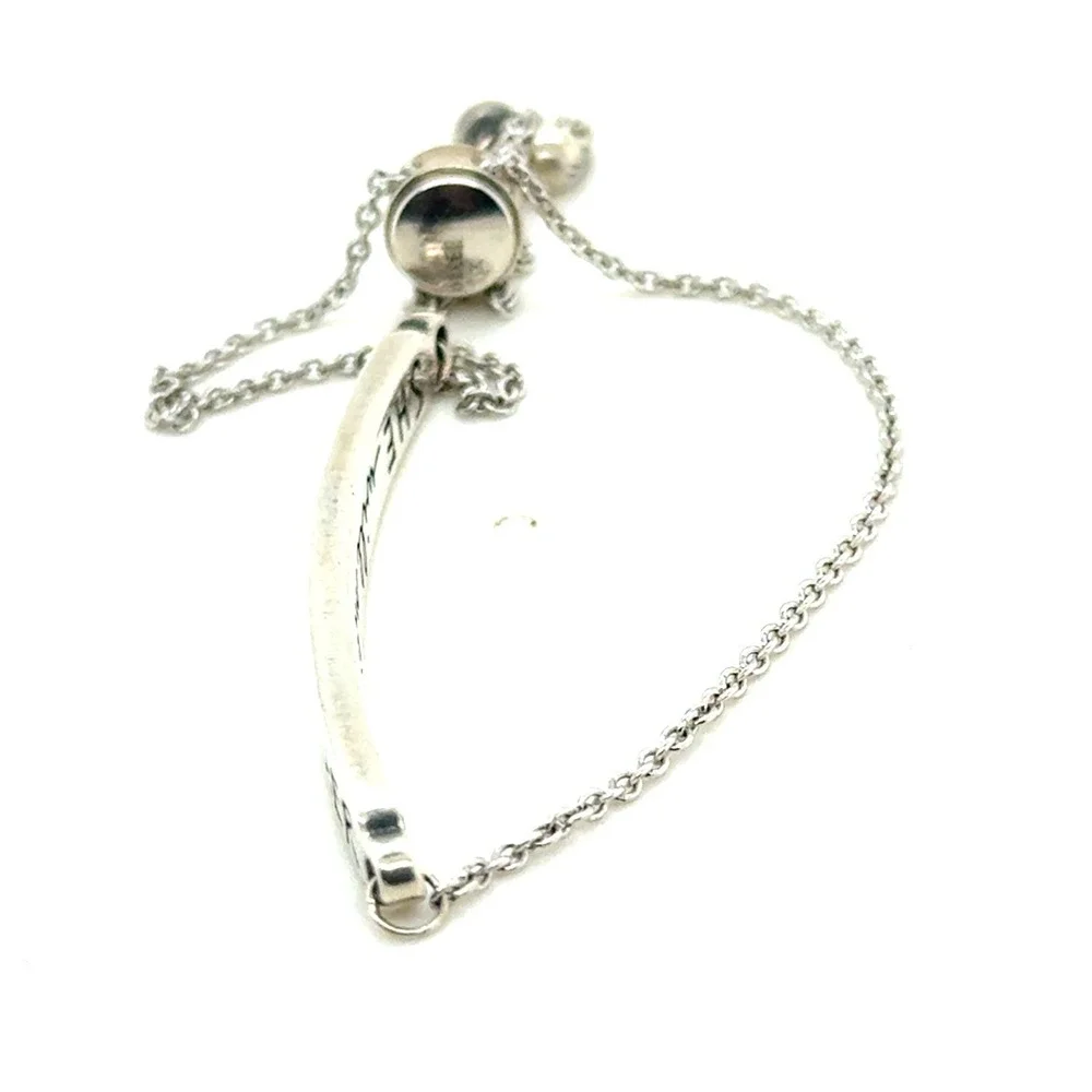 James Avery Sterling Silver God Is Within Her Psalm 46:5 Adjustable Bar Bracelet